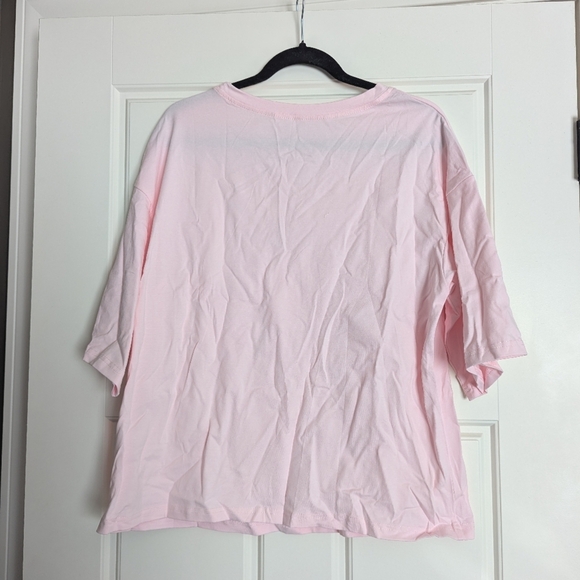 Colorblock Patchwork Star Shirt, Pink Size Small - Picture 2 of 4